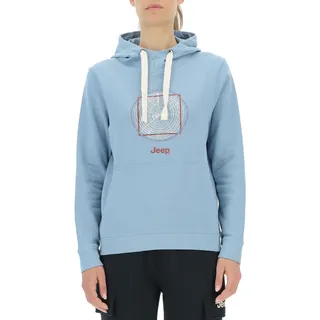JEEP O102918-Q100 J Damen Kapuzenpullover M/Beuteltasche - Holzring Großer Aufdruck J23W Mountain Spring S