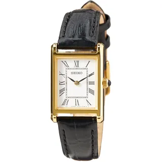 Seiko Damen-Uhr Quarz Edelstahl mit Lederband SWR054P1