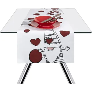 Excelsa Tischläufer Gnome Sweet Home, Baumwolle 140Xh0,1X45 cm, Bunt