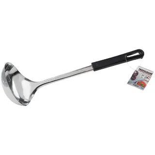 Fackelmann 24398 Schöpflöffel Black, Edelstahl, schwarz/Silber, 30 x 9,5 x 7,5 cm