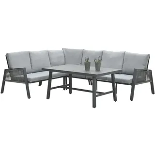 Garden Impressions ANDREA Rope Ecklounge Gartenmöbel Gruppe links grau Ecke&Tisch