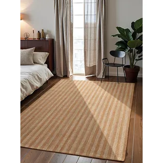 ELLE DECORATION Juteteppich Amber", natur, elfenbein, gold, B:160cm H:10mm L:230cm, Jute, Teppiche, Teppich, Jute, Natur, Wohnzimmer, Esszimmer, Schlafzimmer, Flur, Modern, Boho