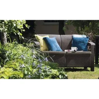 Allibert Korfu Liebessitz - 128 x 70 x 79cm - Braun/Hafer