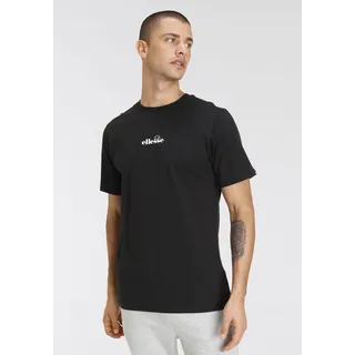 T-Shirt ELLESSE "H T-SHIRT", Herren, Gr. S, schwarz, Obermaterial: 100% Baumwolle, Rundhals, Shirts T-Shirt, mit Kurzarm, aus Baumwolle