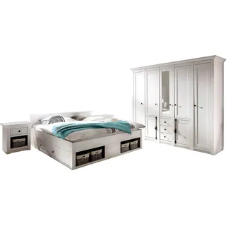 Home Affaire »California« Set, 4 Stk. tlg. groß: Bett 180 cm, 2 Nachttische, 5-trg Kleiderschrank,