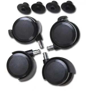 babybay Rollensatz Parkett passend für alle Modelle / vom Beistellbett zum Stubenwagen (schwarz) (1er Pack)