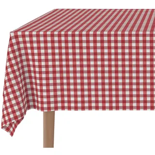 Martina Home – Vichy Teflon-Tischdecke – Rot – 140 rund