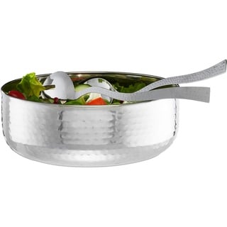 Relaxdays Schüssel-Set silber 28,0 cm