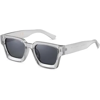 SHEEN KELLY Polarisierte Retro Rechteckige Dicke Sonnenbrille Herren Damen