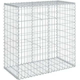 vidaXL Gabione mit Deckel 100x50x100 cm Verzinktes Eisen - Silber