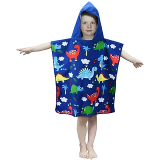 JORAKI Badetücher Kinder mit Kapuze, Mikrofaser Poncho Handtuch Kinder Strandtücher Schwimmen Pool Handtuch Badetuch Duschtücher Bademantel für Mädchen, Jungen Kleinkind 2-8 Jahre alt