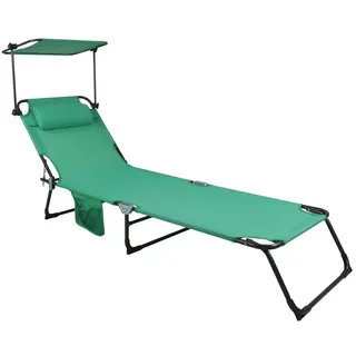 VCM Gartenliege 185 x 55 x 24 cm Grün