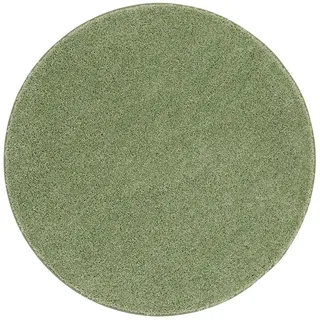 Snapstyle Luxus Hochflor Langflor Teppich Milano Rund , Mintgrün , Textil , 100x100 cm , Teppiche und Böden, Teppiche, Hochflorteppiche & Shaggys