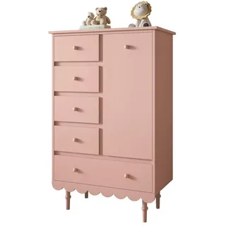 lookway Hochkommode Babushka 84 x 140 x 50 cm Rosa