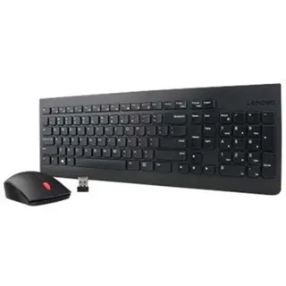 Lenovo Essential Wireless Combo - tastatur og mus-sæt - amk. engelsk med EURO-symbol - Tastatur & Maus Set - Schwarz