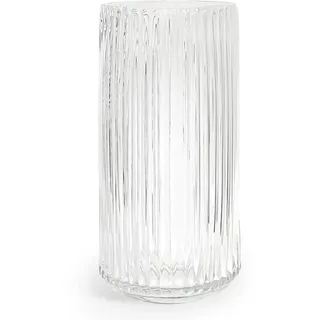 Aoderun Blumenvase Modern Vasen Decko Gross Glasvase Zylinder 25cm Hoch Vase Klar Pampasgras mit Vase für Rosa Hyazinthe Tulpe(Klar,25cm)