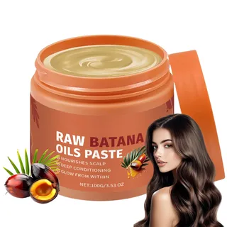 100g Raw Batana Oil Paste - Batana Öl für Haare - Intensive Pflege Batana Oil Haarmaske - Stärkt Geschädigtes Haar, Fördert Haarwachstum & Natürlichen Glanz