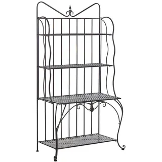 Beliani Gartenregal Schwarz