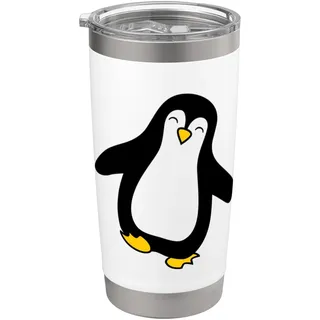 Lustiger, freundlicher Pinguin Doppelwandiger Edelstahl-Thermobecher