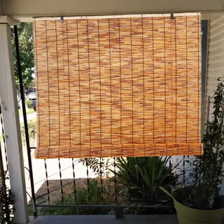 Rollo Bambus 110cm Breit Wetterfest Bambusrollo Jalousien für Balkon Fenster 80 100 120 160cm BreitNatur Wasserdicht Bambus Rollo Holz Rollo Jalousien Raffrollo ( Color : 100cm Breit , Size : 160cm Ho