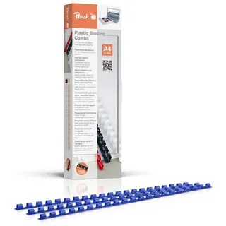 Peach Plastikbinderücken A4-6mm - 25 Blatt - 100 Stück - blau - PB406-04
