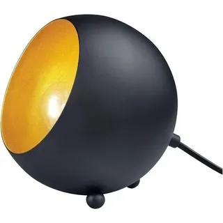 Nachtlicht für Nachttisch - Metall Nachttischlampe matt schwarz/gold