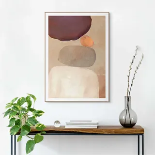 Reinders! Bild mit Rahmen "Pebble Play", farbe bild(er): braun