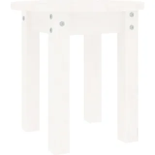 vidaXL Couchtisch Weiß Ø 35x35 cm Massivholz Kiefer - Weiß
