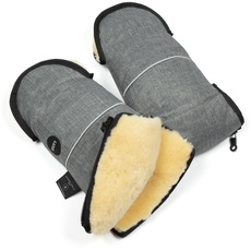 Lammfell Handwärmer von WERNER CHRIST BABY – GLOVY LUXE Handschuhe sind der ideale Kinderwagen-Muff aus medizinischem Fell, warmer universaler und wasserabweisender Handmuff, in Grigio (grau)