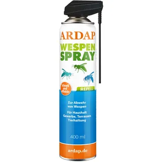 ARDAP Repell Wespenspray 400ml - Wespen vertreiben - Wespen Spray - Anti Wespen Outdoor - Wespenspray Sofortwirkung - Insektenspray Wespen - Spray gegen Wespen - Wirkt schnell & effektiv (PT19)
