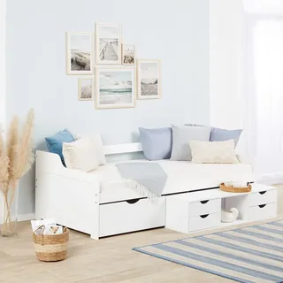 Homestyle4u 90 x 200 cm Weiß