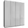Drehtürenschrank Monaco 197,3 x 236 x 58 cm Grau/Weiß