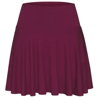 VIVANCE active Skort Tellerrock mit integrierter Shorts für Fitness, Sport und Freizeit, rot