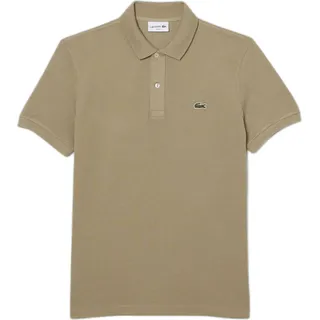 Lacoste Poloshirt Kurzarmshirt mit Polokragen und Logo-Stickerei - Hellbraun