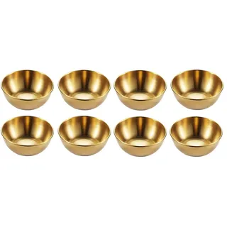 Cabilock Edelstahl Sauce-Platten Set 8 Stück Wiederverwendbare Dip Schälchen Für Sojasauce Gewürze Snacks Ideal Für Sushi Familienessen Und Restaurantservice 3.15X3.15X0.98In