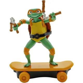 Teenage Mutant Ninja Turtles | Michelangelo Mutant Mayhem Skate Spielzeug | TMNT Actionfiguren Sewer Shredders, Geschenkspielzeug, Alter 3+