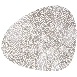 LindDNA Glasuntersetzer Curve Recyceltes Leder Hippo Weiß-Grau, Maße: 11cm x 13cm, 98925