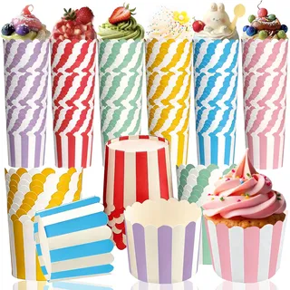 Rliocvhe 180 Stück Muffinförmchen Papier, Mini Muffin Papierförmchen, Cupcake Förmchen Wrapper für Geburtstage Hochzeiten Partys Halloween, Süßigkeiten und Kuchen Dekorationen