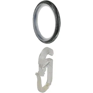 LIEDECO »Gardinenring, Stilring, Ringe für Gardinenrohre 16 mm "Esperanca"« Gardinenring mit Faltenlegehaken