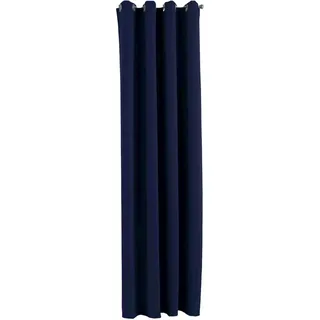 Gardinenbox Vorhang Blickdicht »Newyork« Blau HxB 245x140 cm 1er-Pack Thermo-Gardine Verdunkelungsvorhang Blackout Ösen schalldämmend ÖKOTEX UV-Schutz Raffhalter, 201920600
