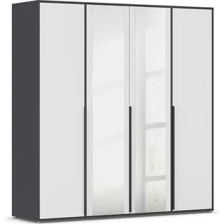 Rauch »Kleiderschrank Schrank Garderobe Wäscheschrank NAGATA mit Spiegel« in 3 verschiedenen Ausstattungen BASIC/CLASSIC/PREMIUM, und modernen Stangengriffen in Graumetallic TOPSELLER MADE IN GERMANY