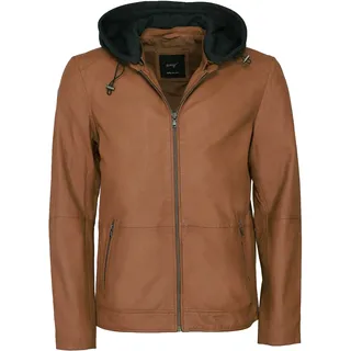 Lederjacke MAZE "Lederjacke 42020525", Herren, Gr. L, braun (cognac), Obermaterial: 100% Lammleder LEL. Futter: 100% Baumwolle CO., Jacken Lederjacke