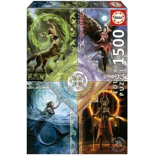 Educa - Puzzle von 1500 Teilen für Erwachsene | Elemental Magic Star Graphic Designer, Anne Stokes. Messen: 85 x 60 cm. Beinhaltet die puzzlekleber FixPuzzle. Seit 14 Jahren (19941)