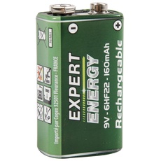 ITENSE - Wiederaufladbarer Akku, 9 V – wiederaufladbarer Akku LR22 – 1 Batterie – 9 V – 160 mAh – langlebig – spart Geld – recycelbar – ideal für den täglichen Gebrauch