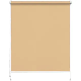 Rettika Sichtschutz Rollo ohne Bohren - Beige, Breite: 70cm, Höhe 120 - Rollos für Fenster ohne Bohren, Fenster rollos für innen, Jalousien zum Klemmen, Klemmrollo
