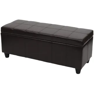 MCW Truhenbank Kunstleder Braun 114 x 45 x 45 cm
