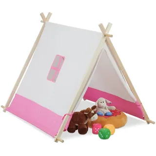 Relaxdays Tipizelt , Multicolor , Textil, Holz , 120x86 cm , Spielzeug, Kinderzelte
