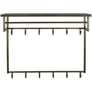 Kawola Garderobe Aurea Bronze Metall , Bronzefarben , Rechteckig , 100x80x33 cm , Garderobe, Garderobenpaneele, Wandgarderobe