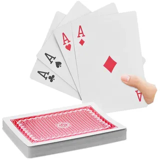 Relaxdays Pokerkarten, Jumbo (Deutsch),