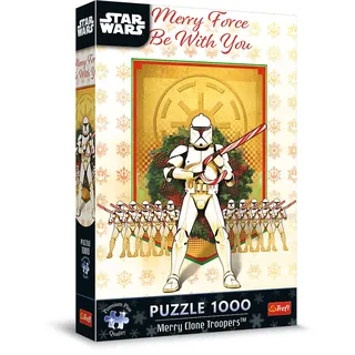 Trefl Premium Plus Quality - Weihnachtspuzzle Star Wars: Weihnachts-Sturmtruppen-Patrouille - 1000 Elemente, Lieblingshelden, für Erwachsene und Kinder ab 14 Jahren